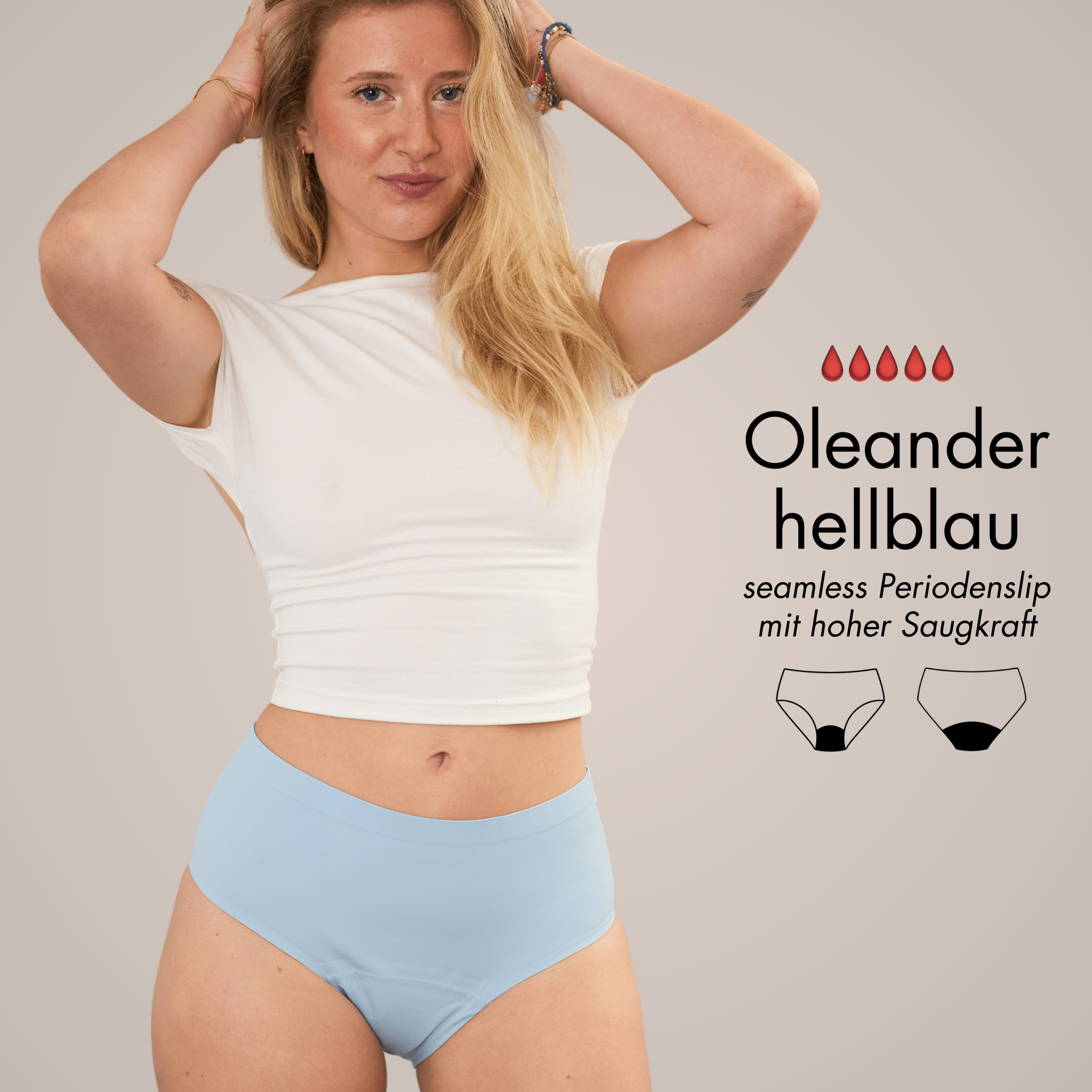 Colourflow Package - 3 bunte, seamless Periodenslips - Periodenunterwäsche, Menstruationsunterwäsche von my•mense