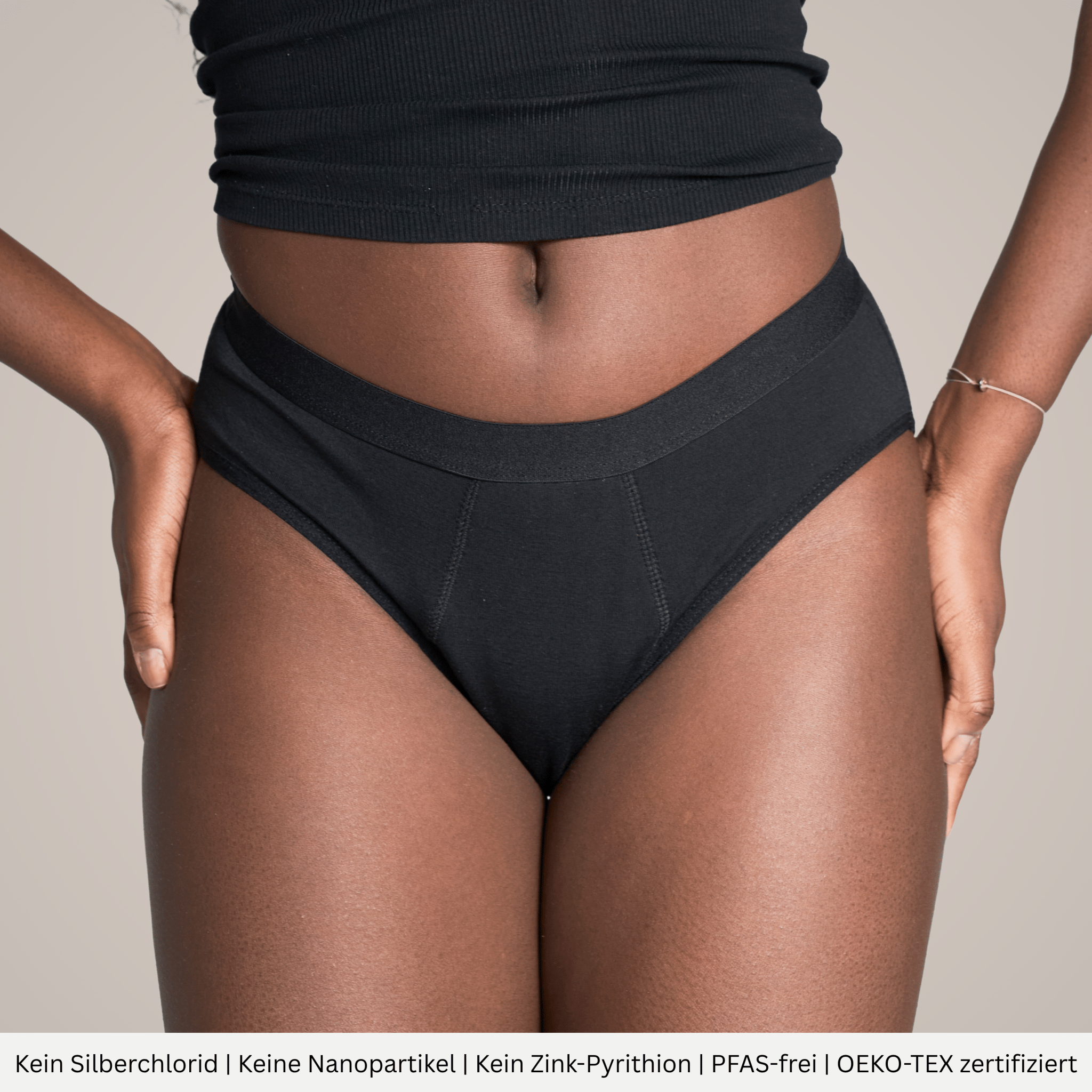 Hyacinth - schlichter, highleg Periodenslip - Periodenunterwäsche, Menstruationsunterwäsche von my•mense