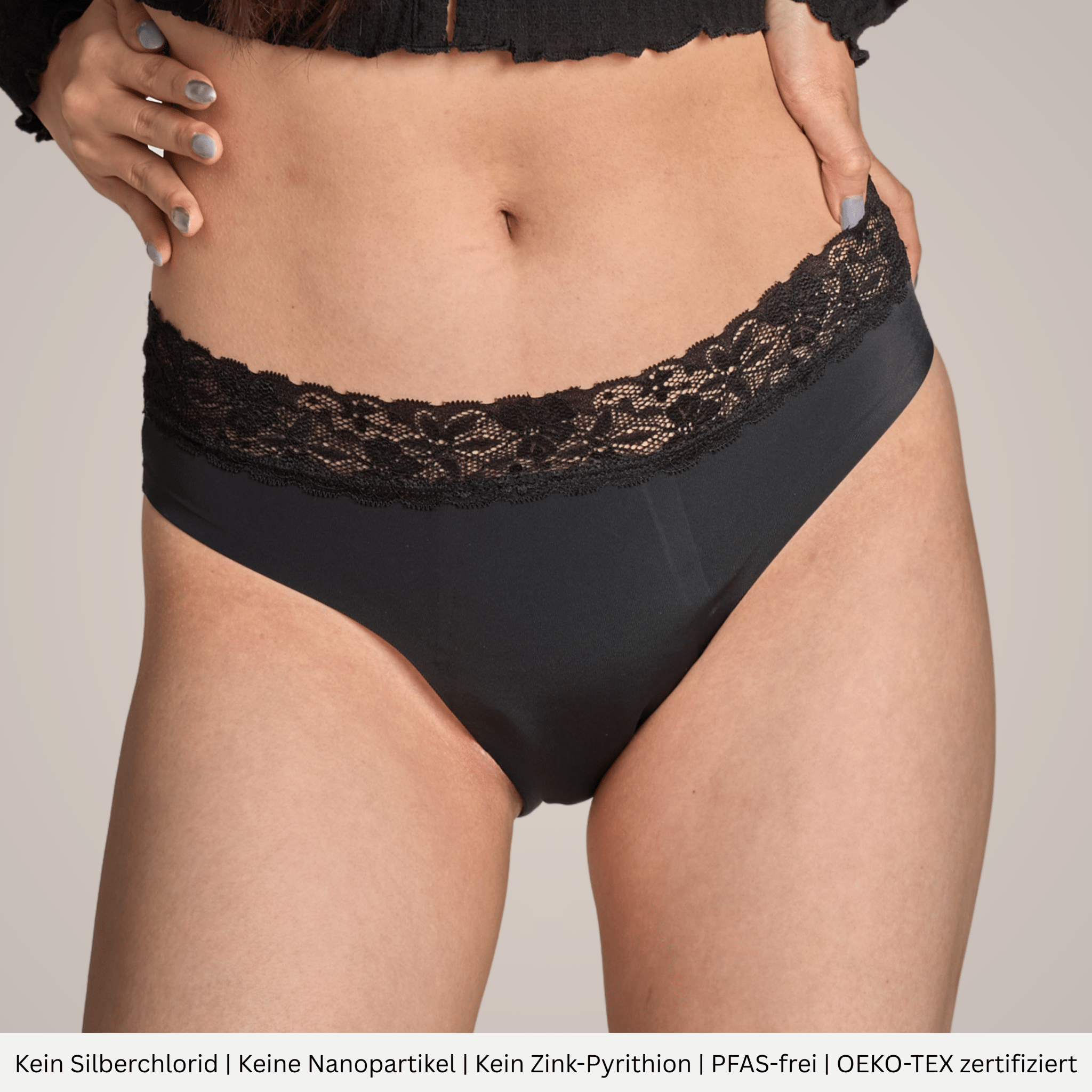 Magnolia Pro - seamless Periodenslip mit Spitze - Periodenunterwäsche, Menstruationsunterwäsche von my•mense