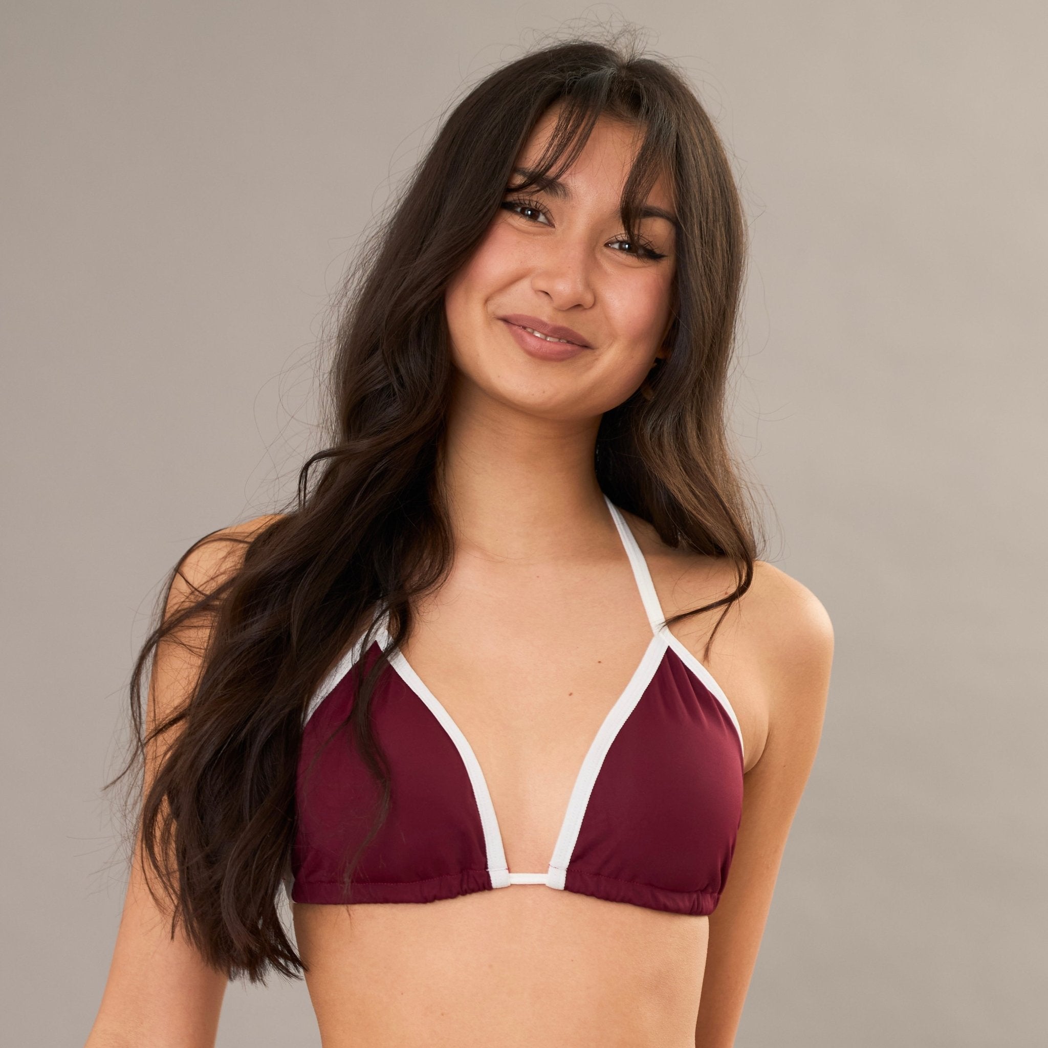 Periodenbikini Top Lily burgund - Periodenunterwäsche, Menstruationsunterwäsche von my•mense